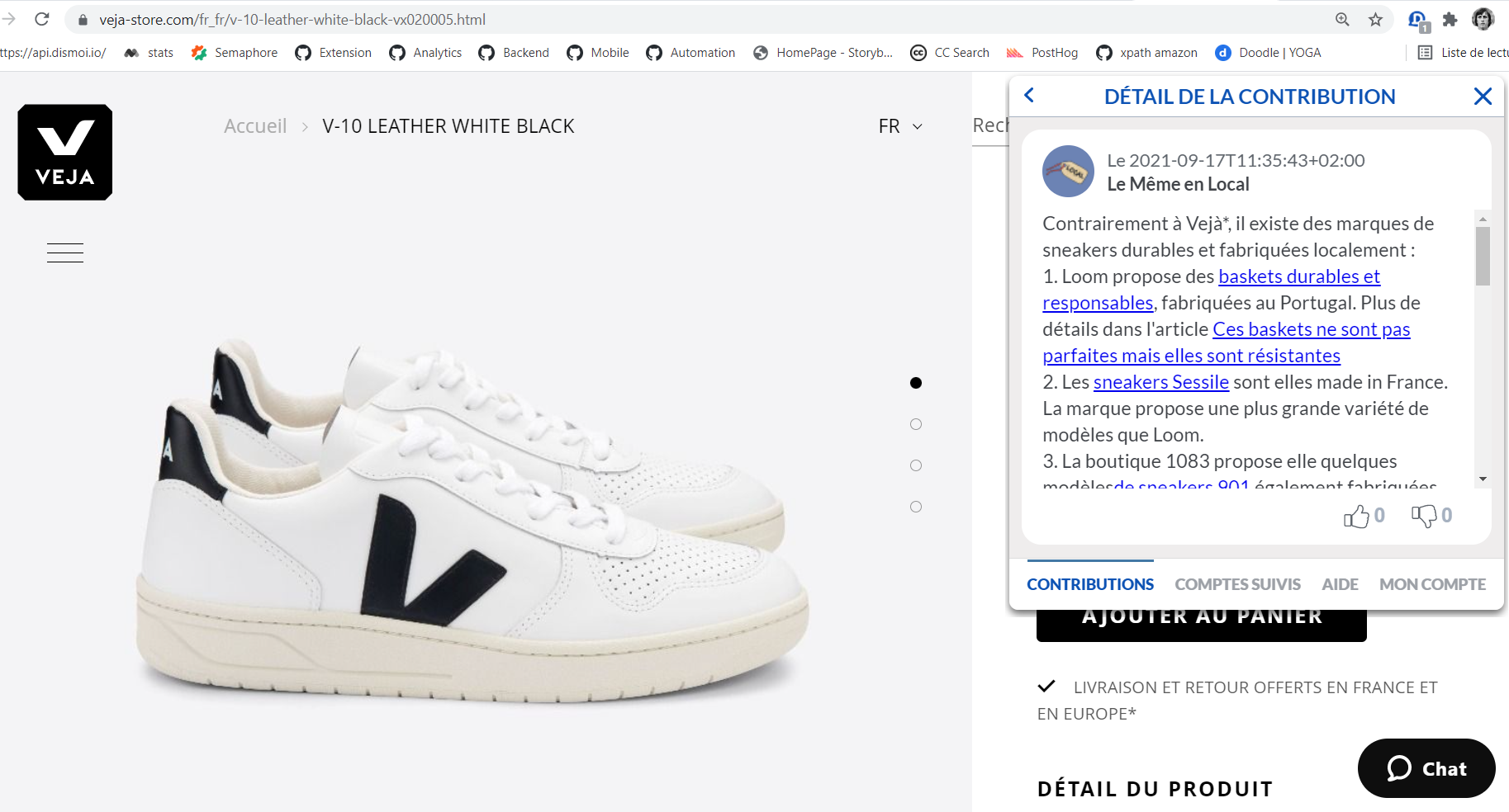 VEJA pas vraiment durable consum riste fabriqu l autre bout
